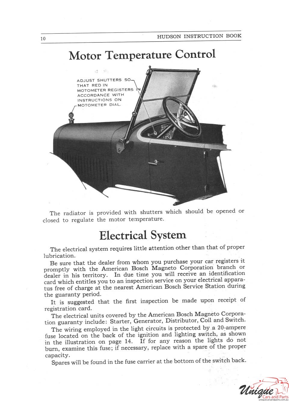 1925 Hudson Super-Six Instruction Book Page 22